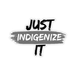 Just Indigenize It Kiss-Cut Pegatina Humor nativo americano Kiss Cut Primeras Naciones Indianize Funny Rez Fun Fix it Barato y asequible