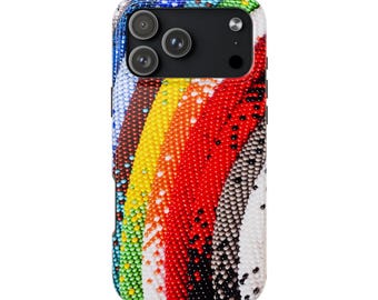 Rainbow Beaded Rope (not real beads) Design Phone Case: Indigenous Style