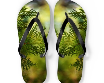 Cedar Bough Flip Flops USA Green Nature Forest