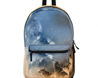 Wolves Howling at Moon Backpack
