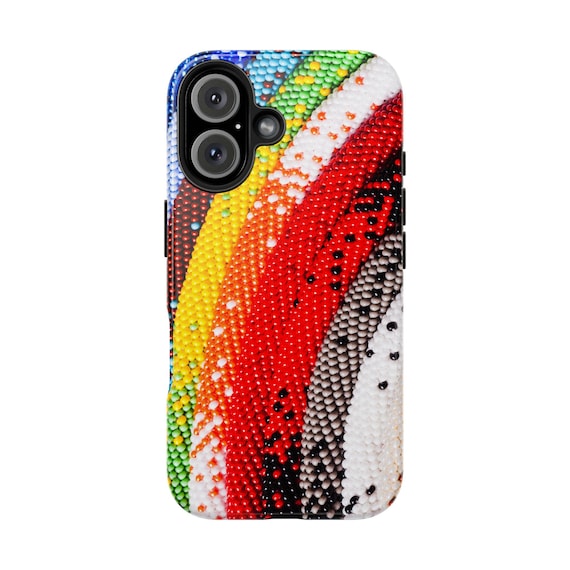 Iphone Handytasche Perlen Multi Perlen Seil Farben (keine Echten