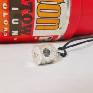 AEROSOLART-pendant in the shape of a spray can cap in  925 silver- handmade- Lamu Tanya Jewels design- made in Italy-