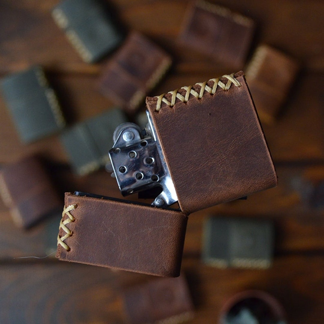 Zippo Case Leather Zippo Case Boyfriend Gift For Gift for Etsy