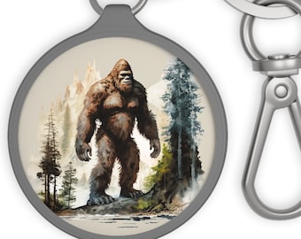 Bigfoot-sleutelhanger, Sasquatch-sleutelhanger, Cryptid-sleutelhanger, sleutelhanger voor Bigfoot-liefhebber, cadeau voor Sasquatch-gelovige, Yowie-sleutelhanger, Yeti-cadeau