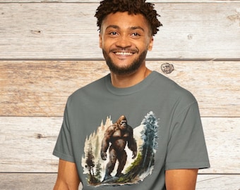 Camiseta Sasquatch, Camiseta Pé Grande para Homens, Mulheres e Adolescentes, Camiseta Unissex de Criptídeos, Presente para Amantes do Sasquatch, Camiseta Yowie, Presentes de Camiseta Pé Grande