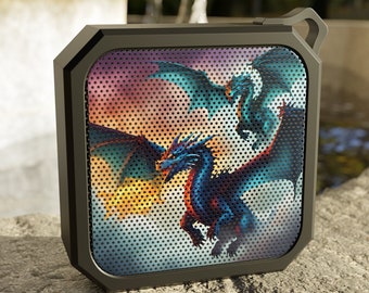 Dragons Speaker for Outdoors, Blackwater Bluetooth Water Resistant Speaker, Gift for Him, Dad Gift, Teen Gift, Music Gift for Dragon Lover