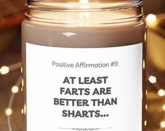 Funny Fart Quote Scented Candle, Fart Joke Candle, Positive Affirmations Candle, Hilarious Dad Gift, Eco-friendly Non-Toxic Gift, Home Decor