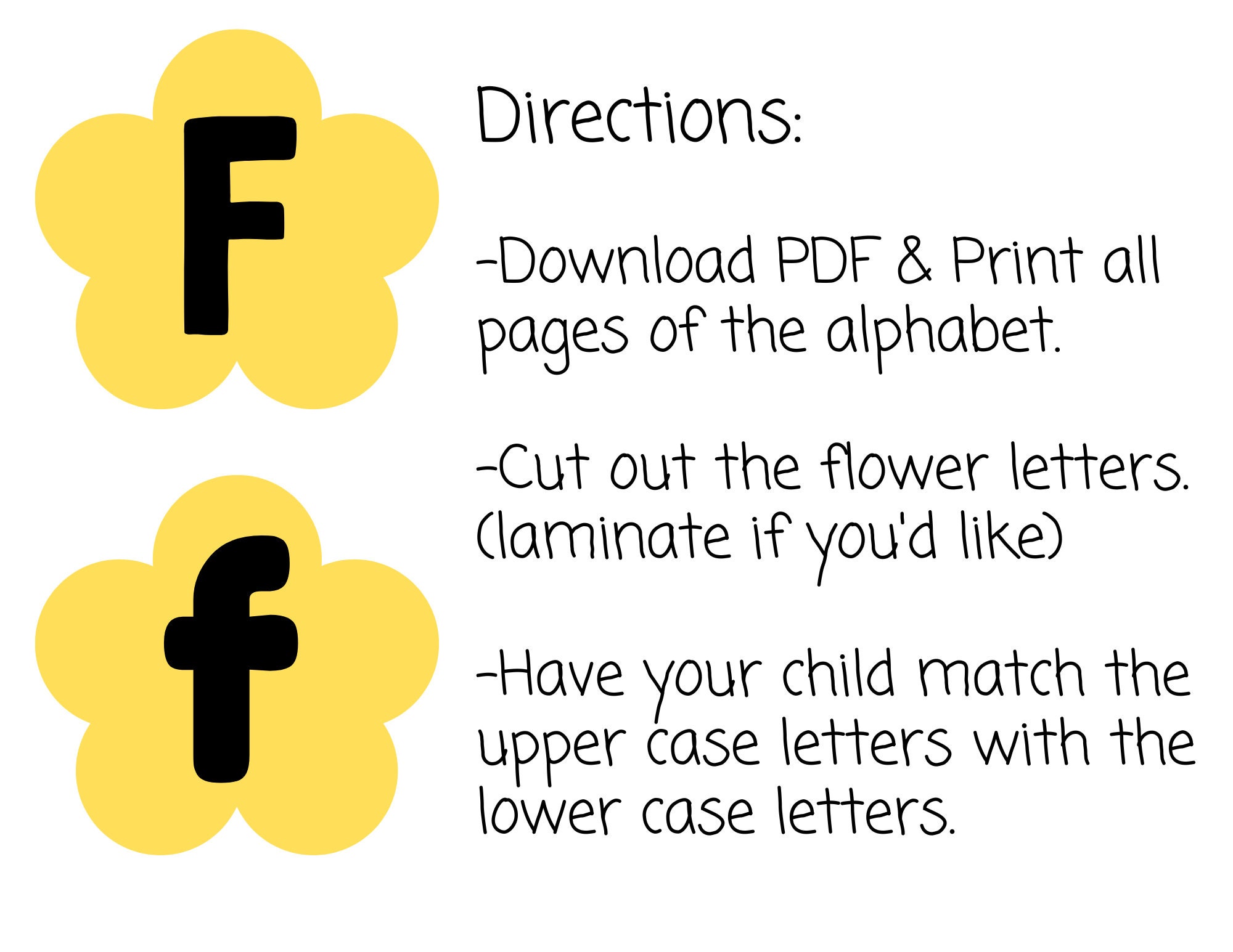 Alphabet Letters A to Z, Upper Case Lower Case Matching, Educational Preschool Homeschool