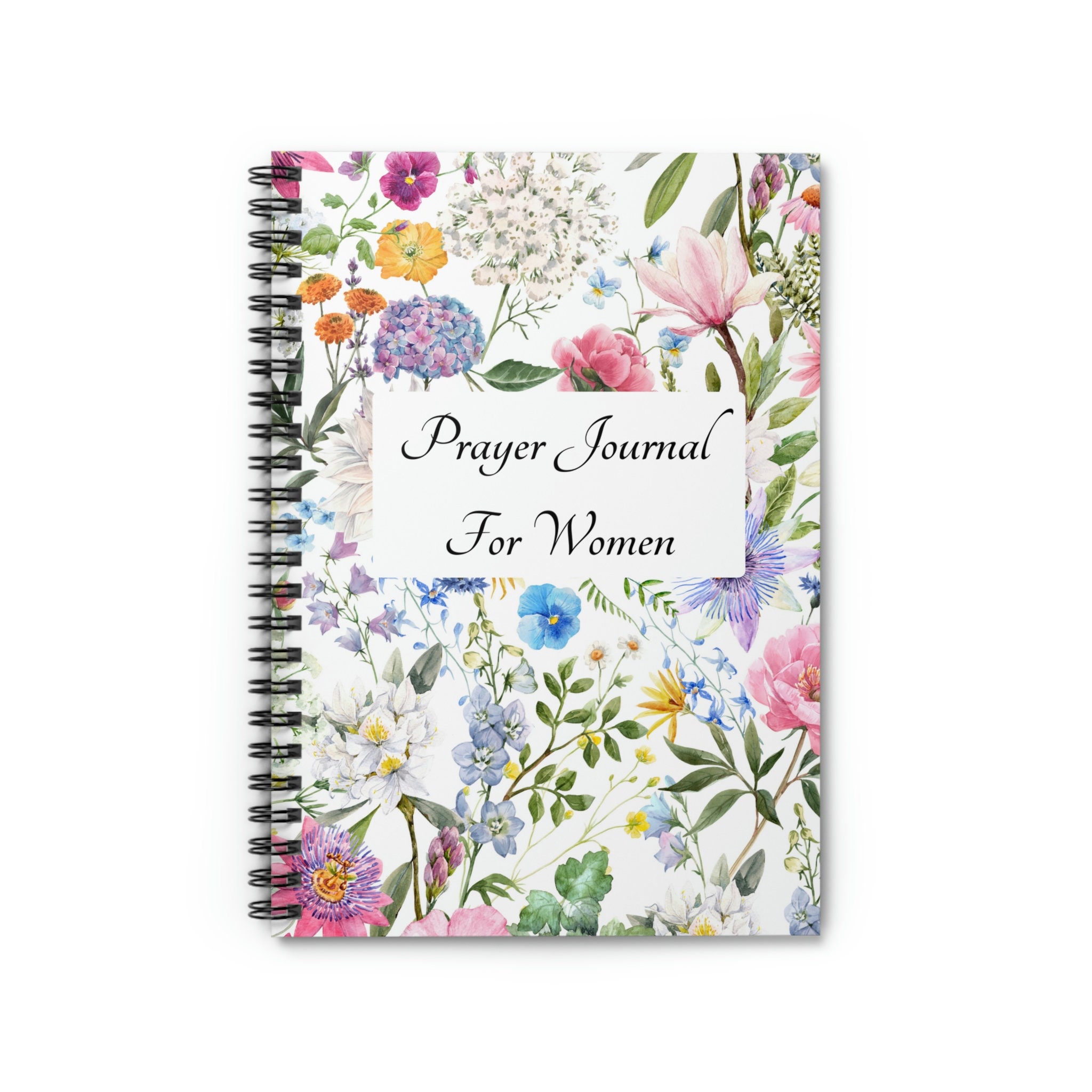 Prayer Journal for Women, Spiral Notebook Lined Journal for Prayer ...