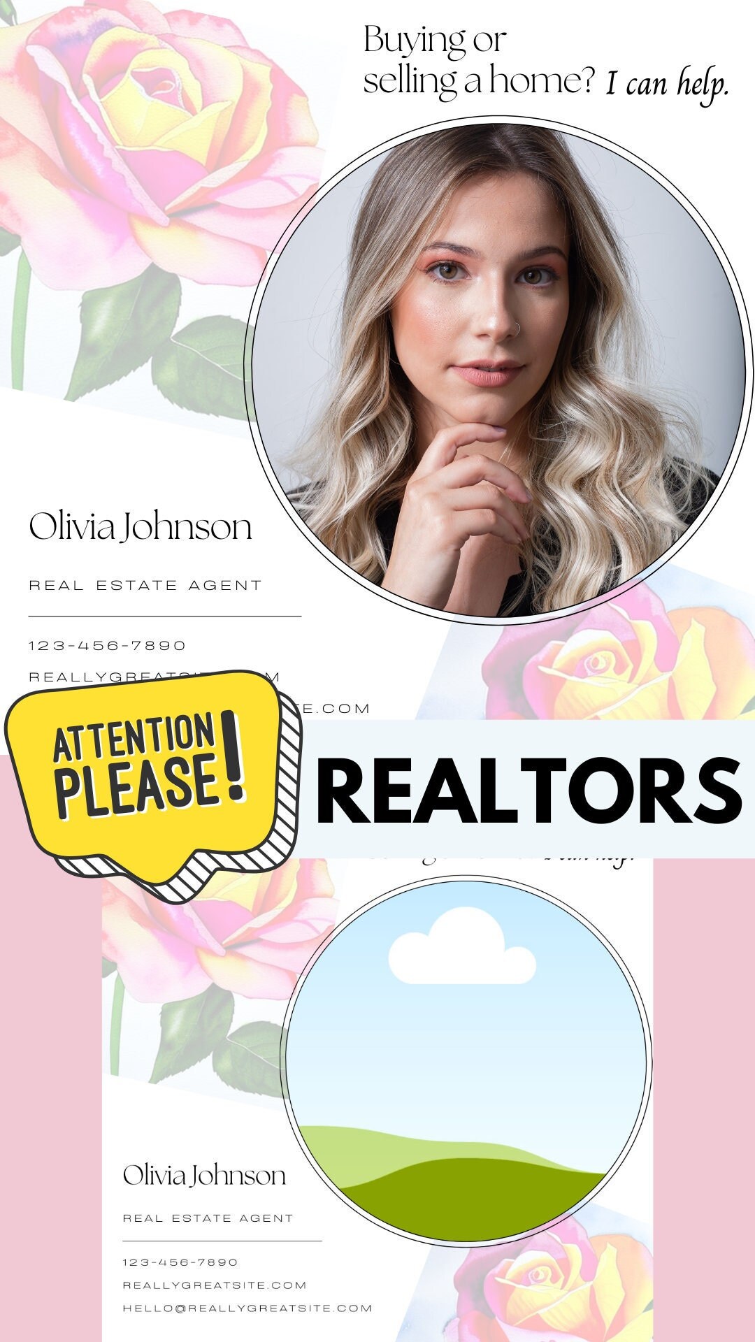 Realtor Instagram Post Template and Facebook Ad Template Realtor