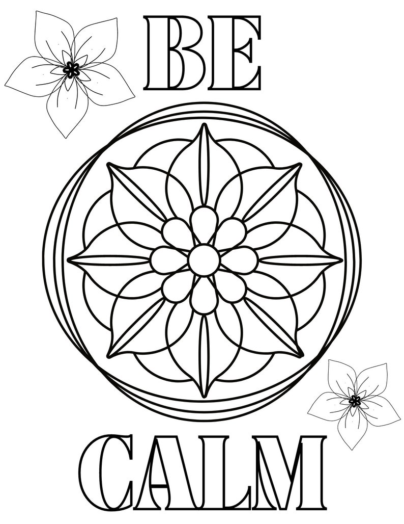 Coloring Pages of Inspirational Quotes for Teens and Adults Coloring Set of 6 Pages Relaxation ...