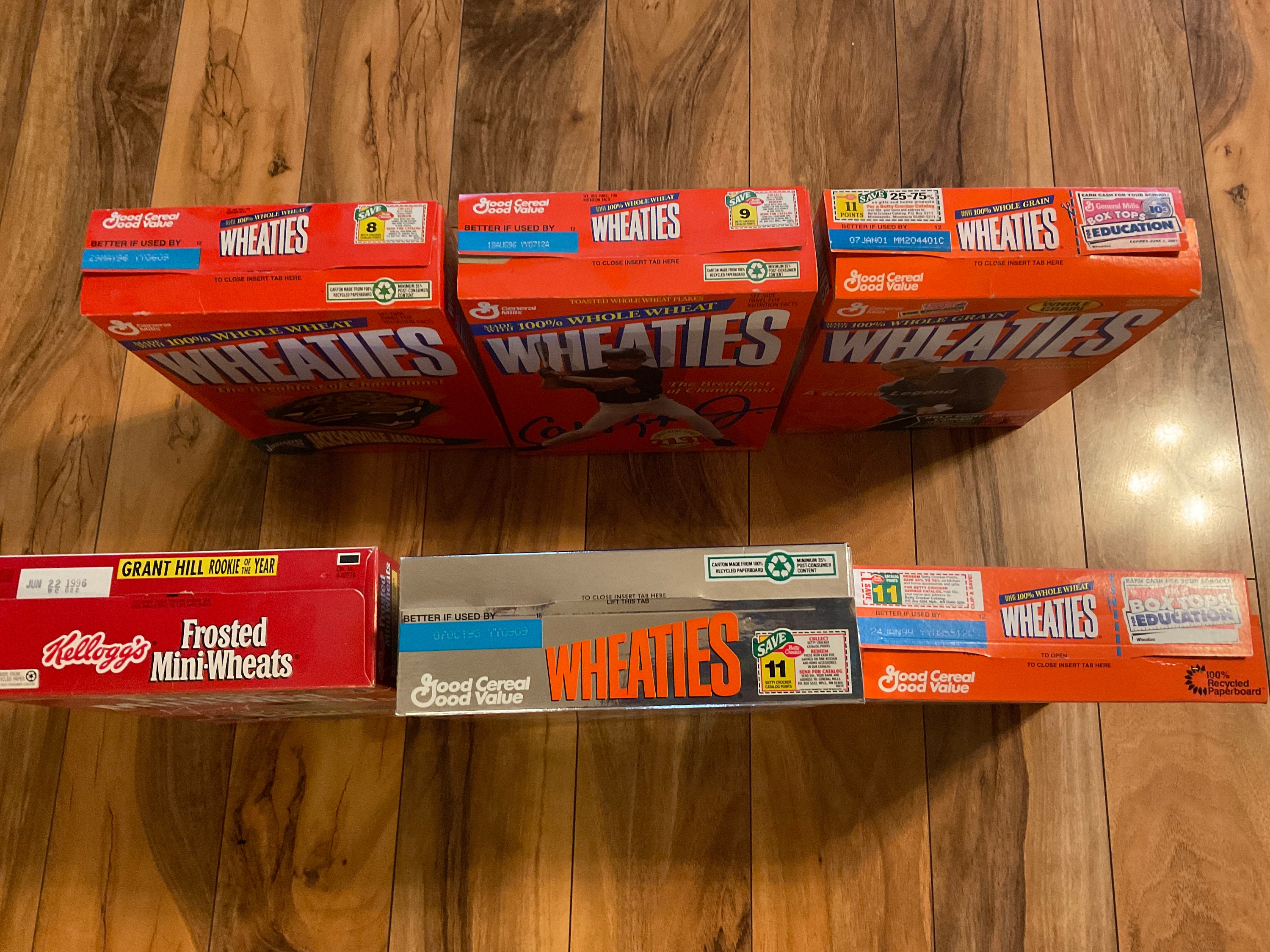Wheaties and Kelloggs Athlete Cereal Boxes 1994 to 1999 Etsy