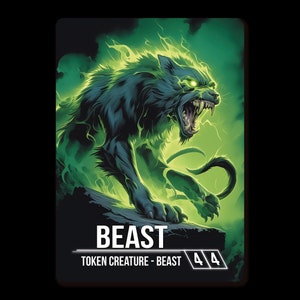Beast Token - Carta personalizzata Alternativa Full Art Alta qualità