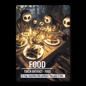 Food Token - Cartão personalizado Alternativo Arte completa Alta qualidade