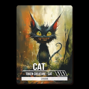 Token de gato - Carta personalizada alternativa arte completa alta qualidade