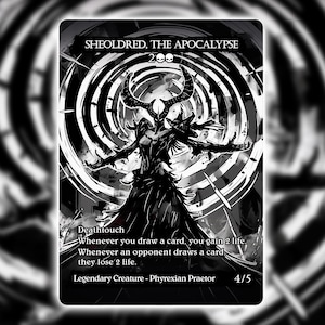 Sheoldred the apocalyps - aangepaste kaart * zwart-wit * hoge kwaliteit [alter art / full art]
