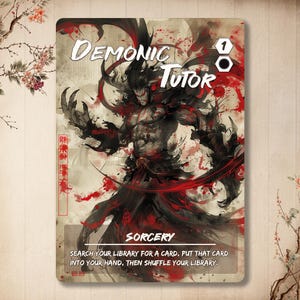 Tutor Demoníaco - Cartão Personalizado *Arte Japonesa*, Arte Completa Alter art