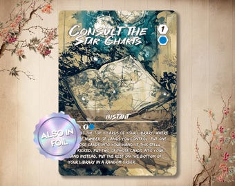 Consult the Star Charts - Custom Card Japanese Full Alter | Blue Instant Eternities EDH