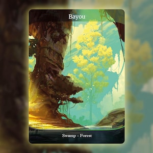 Bayou - Individuelle Karte mit Dual Land, Hochwertig [ Alter art / Full Art Land ]