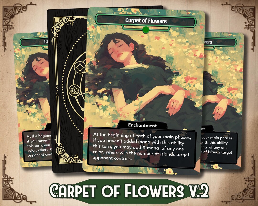 Carpet of Flowers 2 MTG Proxy Anime Card Alternative Custom Art / EDH