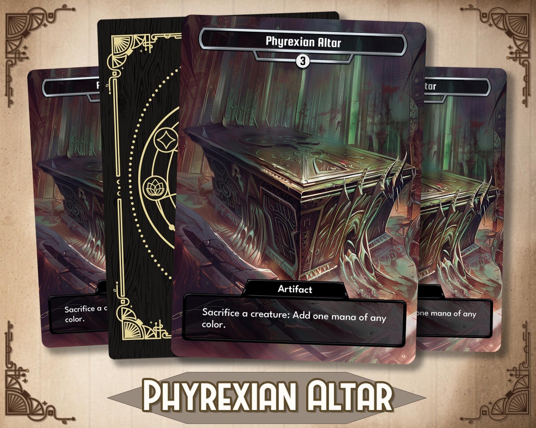 Phyrexian Altar MTG Proxy EDH Custom Card Altered Custom Art / Full Art ...