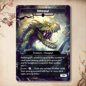 Nethergoyf - Carte proxy personnalisée de haute qualité avec illustration alternative