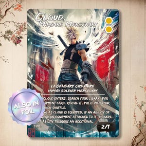 Cloud, Midgard Mercenary - Custom Card Proxy | Japanese Art Fantasy Heroes, Full Art Alternative Alter