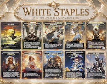White Staples Proxy Set (10 Cards) – Full Art Custom Control & Value Package