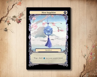 Mox Sapphire - Custom Card Japanese Full Altered art