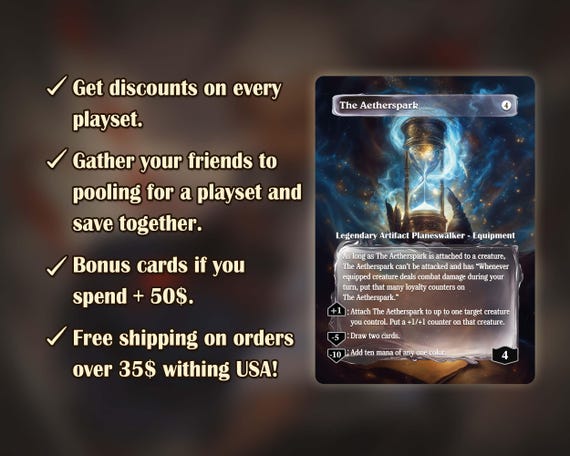 The Aetherspark Custom Card  Oniric Art EDH Alter - Etsy
