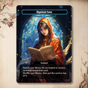 Mystical Tutor - aangepaste kaart *Vintage* hoge kwaliteit [Alter art / Full Art]