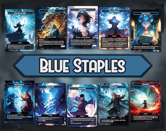 Full Art EDH Blue Staples MTG Proxies - Magic Proxy Cards Altered Art