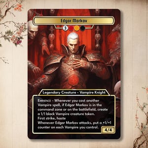 Edgar Markov - aangepaste kaart *Vampire* hoge kwaliteit [Alter art / Full Art]