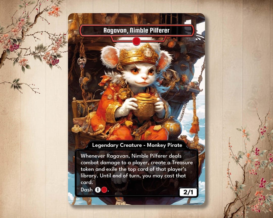 Monke Ragavan Ragavan Nimble Pilferer – Custom Proxy Card | Full Art Monkey Pirate - Etsy