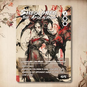 Sheoldred the Apocalypse - aangepaste proxykaart *Japanse* kunst, volledige kunst, alternatieve kunst