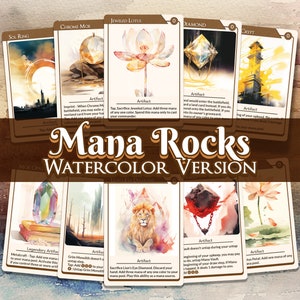 Mana Rocks: aangepaste kaarten | Aquarelversie | Volledige kunst EDH | Veranderde kunst |