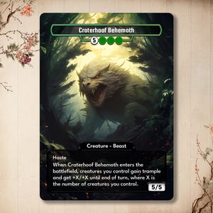 Craterhoof Behemoth - Kundenspezifische Karte, volle Kunst Alternative alter Kunst