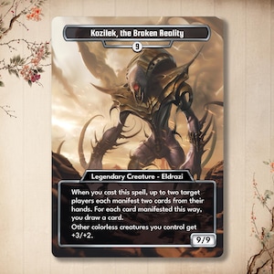 Kozilek , The Broken Reality - Proxy Custom Card , *Eldrazi* High Quality , Alter art Full Art , Commander EDH
