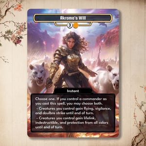 Akroma&#39;s Wille - Individuelle Karte * Japanisch * High Quality [ Alter Art / Full Art ]