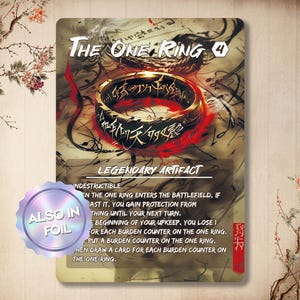 The One Ring - Custom Card * Japanisch *, Full Art EDH Alter Kunst