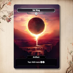 Sol Ring - Carta personalizzata, carta di alta qualità, artefatto Mana Rocks con grafica alternativa