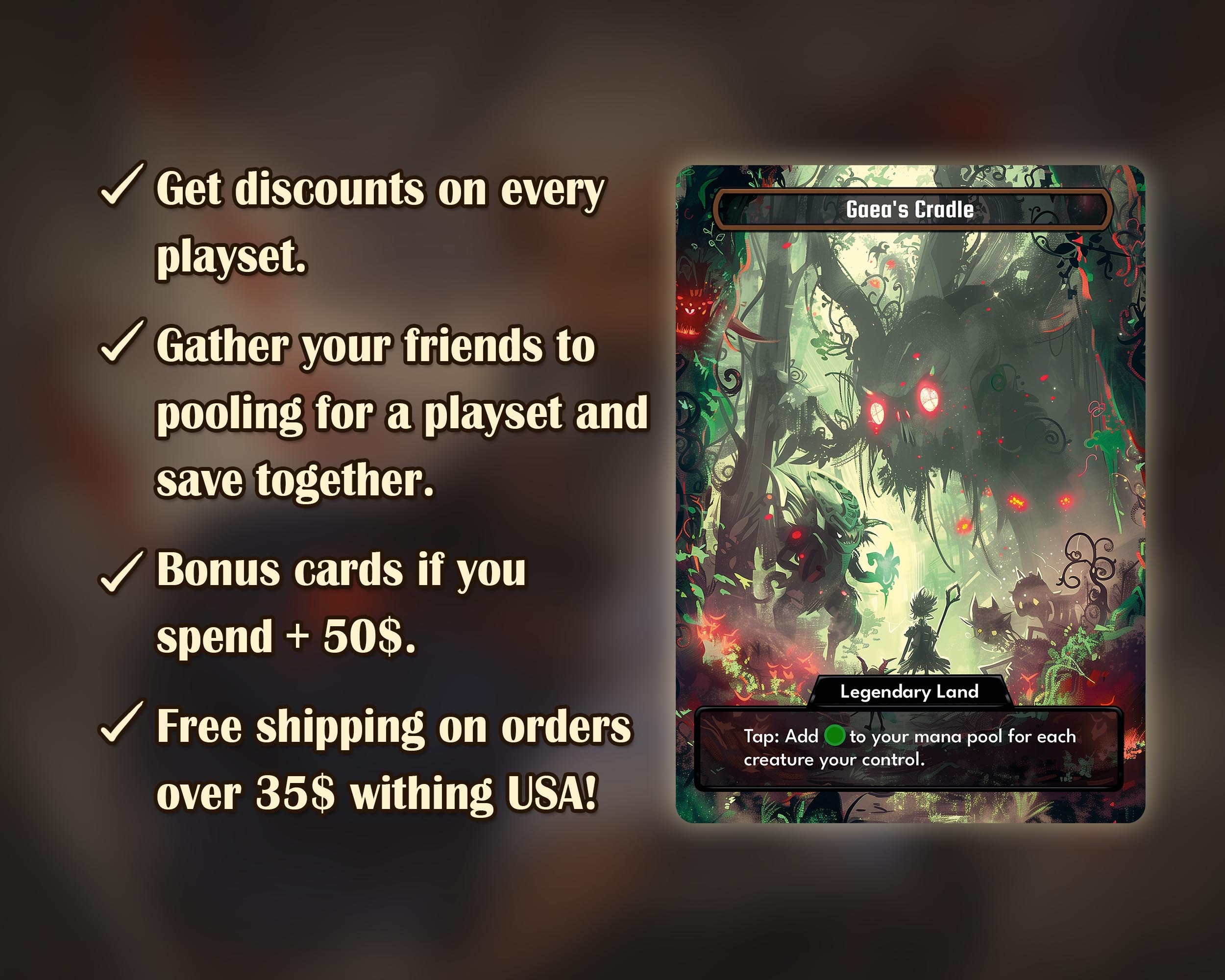 Gaea's Cradle 伝説の土地 2枚セット Gaea's Cradle #2 - Custom Card With Alternate Full Art - Etsy