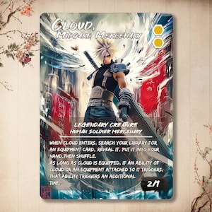 Wolke, Midgard Söldner - Kundenspezifische Karte * Japanisch * Kunst, Fantasy Helden Full Art Alternative Alter Art