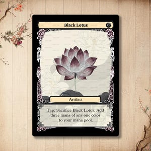 Black Lotus - Carta personalizzata giapponese di alta qualità [Power Nine / Full Art]