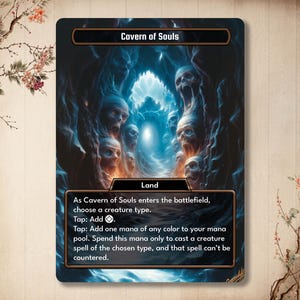 Caverne des âmes n°3 - Terrain en carte personnalisé, illustration complète de la carte premium alternative