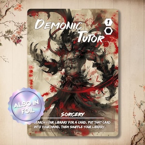 Demonic Tutor - Custom Card / Proxy Japanese Alter art