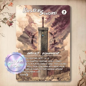 Buster Sword - carte personnalisée Art * japonais *, Fantasy Heroes Full Art Alter