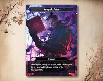 Vampiric Tutor / Custom Card Proxy / Classic Black Instant