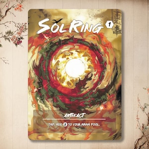 Sol Ring - Cartão personalizado *Arte japonesa*, Arte completa Alter art