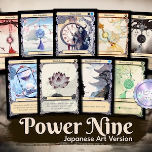 Power Nine Proxy Full Set (9 Cards) – Hand Drawn Ink Art Vintage Edition – Foil Option